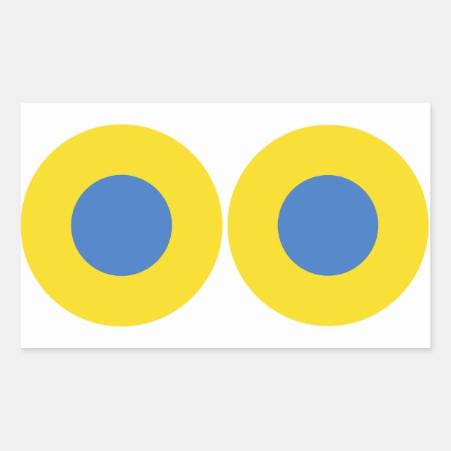 FOUR DOUBLE Ukrainian Air Force Roundel Sticker (Front)