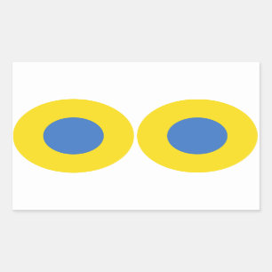 FOUR DOUBLE Ukrainian Air Force Roundel Sticker