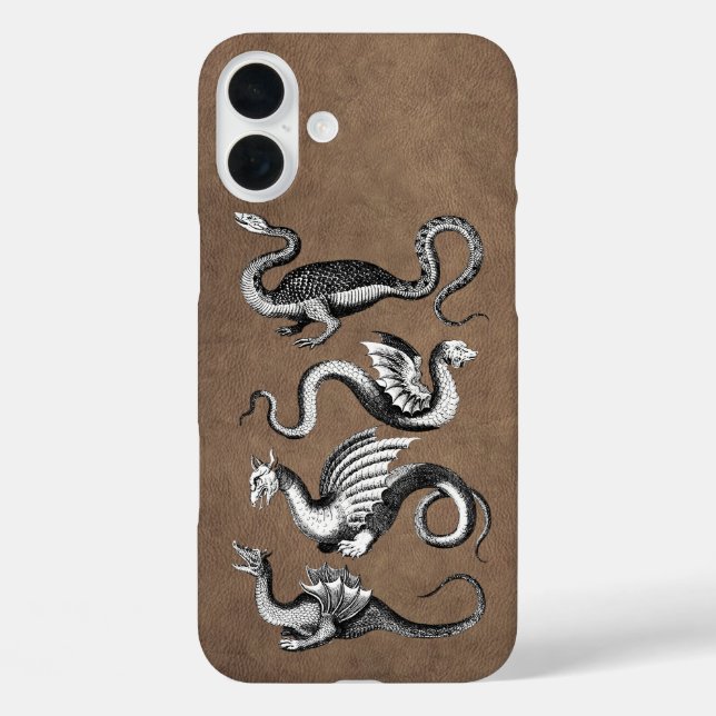 Four Dragons Faux Leather Case-Mate iPhone Case (Back)