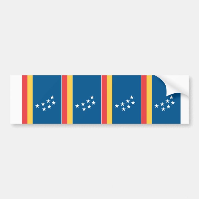 FOUR Durham Flag Bumper Sticker (Front)