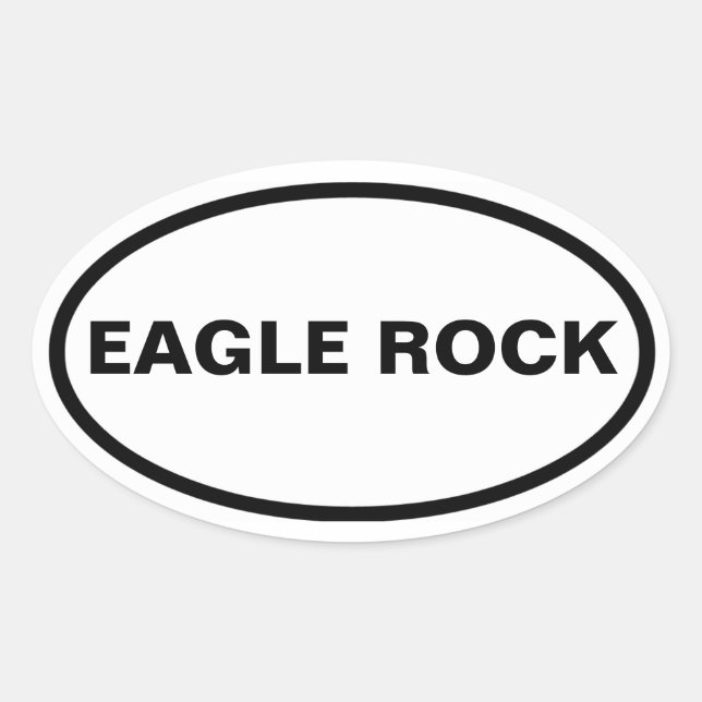 FOUR Eagle Rock Oval Sticker (Front)