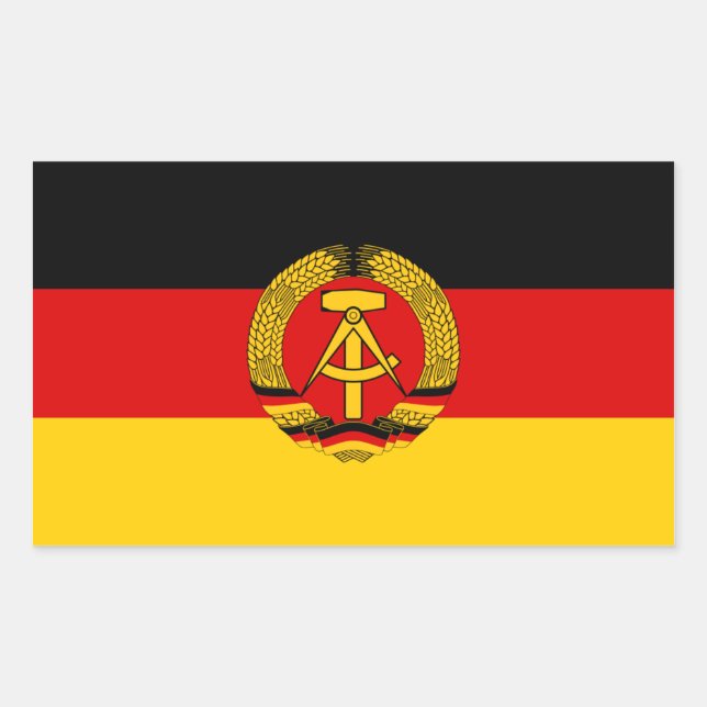 FOUR East Germany Flag Sticker (Front)