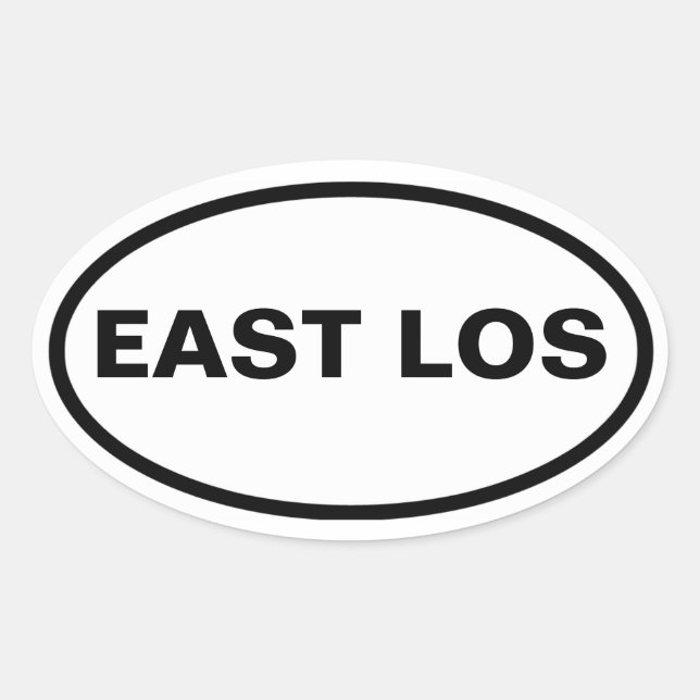 FOUR "East Los" Oval Sticker (Front)