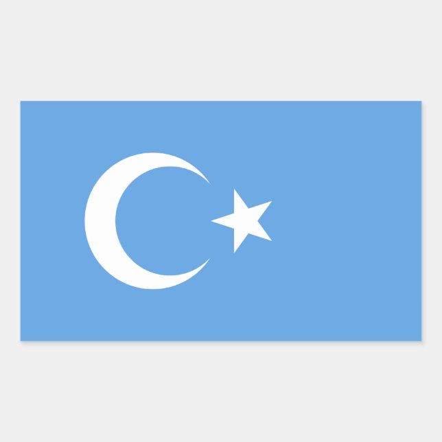 FOUR East Turkestan Uyghur Flag Sticker (Front)