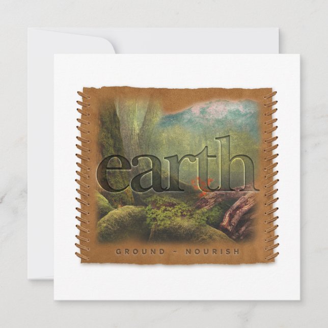 Four Elements - EARTH - Personalized Notecard (Front)