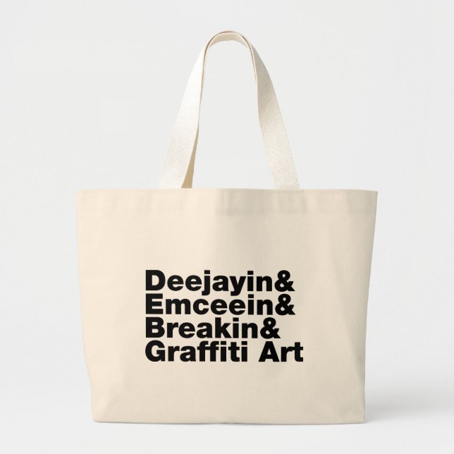 Four Elements of Hip Hop Large Tote Bag (Front)