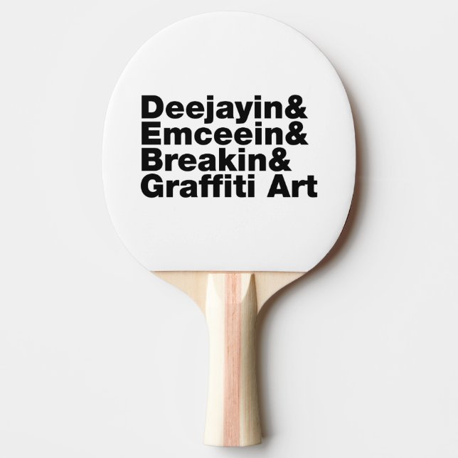 Four Elements of Hip Hop Ping Pong Paddle (Front)