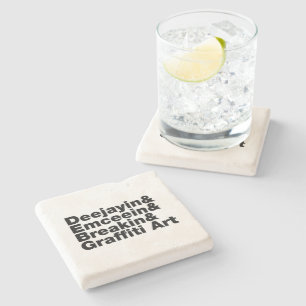 Four Elements of Hip Hop Stone Coaster