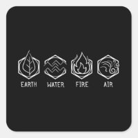 Four Elements Of Nature Design Earth Water Fire