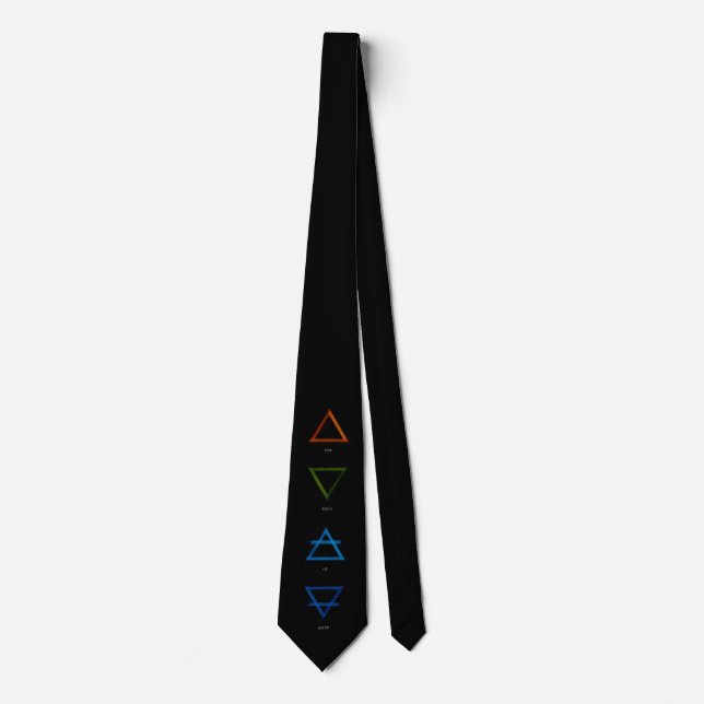 Four elements of nature - Fire, Earth, Air and Wat Tie (Front)
