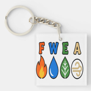 Four Elements Yellow Typography - Nature Energy Mi Keychain