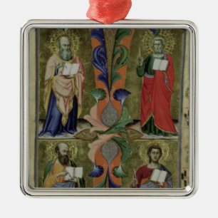 Four Evangelists, 14th century (vellum) Metal Ornament