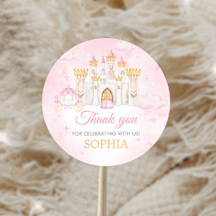 Four Ever a Princess Birthday Party Classic Round Sticker