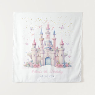 Four Ever A Princess Pink Girl 4th Birthday Party  Tapestry