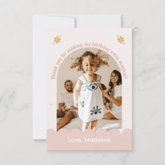 Four Ever Magical Unicorn Photo Thank You Card