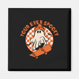 Four Ever Spooky 4th Birthday Halloween Skateboard Magnet