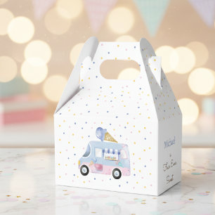 Four ever sweet ice cream truck forth birthday favor box