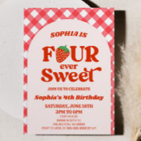 Four Ever Sweet Strawberry 4th Birthday Party