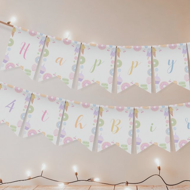 Four Ever Sweet Theme Girl 4th Birthday Banner (Creator Uploaded)