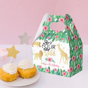 Four Ever Wild Girls 4th Birthday Favor Box