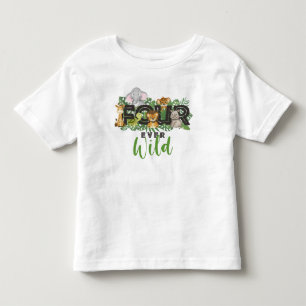 Four ever wild Jungle Safari Animals Birthday Toddler T-shirt