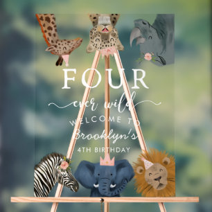 Four Ever Wild Pink Safari Bienvenue Anniversaire