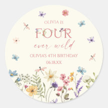 Four Ever Wild Wildflower 4th Birthday Party