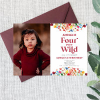 Four Ever Wild Wildflower Photo 4th Birthday Party