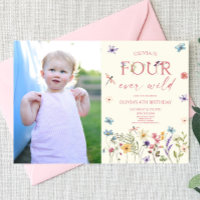 Four Ever Wild Wildflower Photo 4th Birthday Party