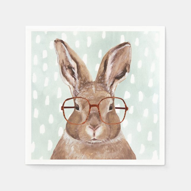 Four-Eyed Forester | Bunny Rabbit Napkin (Front)