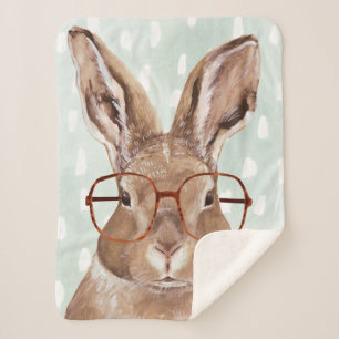Four-Eyed Forester   Bunny Rabbit Sherpa Blanket