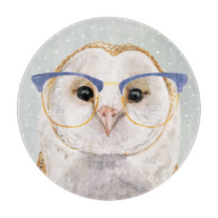 Four-Eyed Forester   Wise Owl Cutting Board