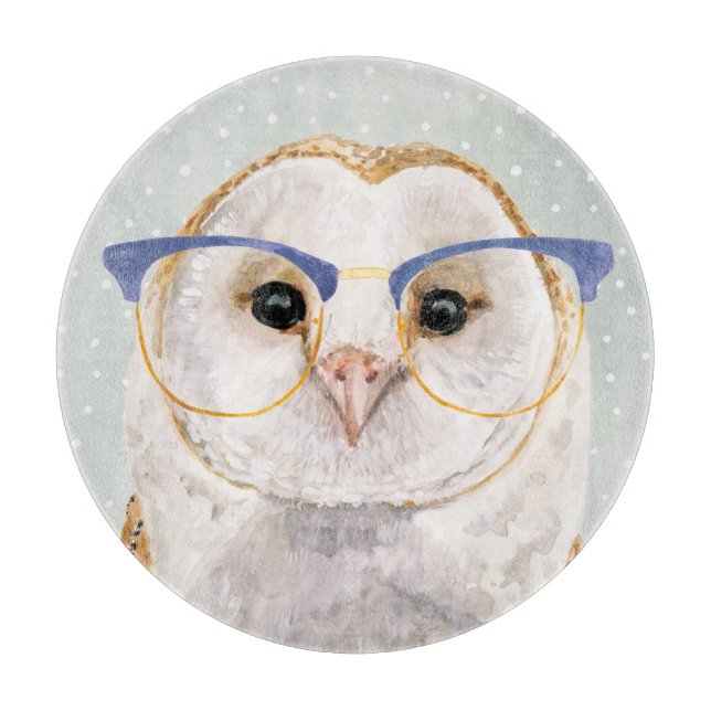 Four-Eyed Forester | Wise Owl Cutting Board (Front)