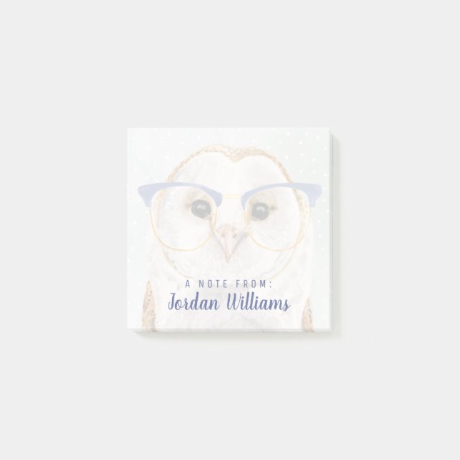 Four-Eyed Forester | Wise Owl Post-it Notes (Front)