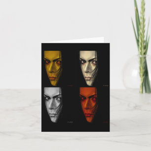 four faces card