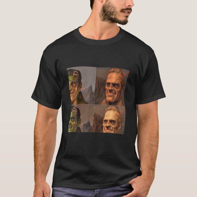 Four Faces Of Frankenstein - Great Perfect Hallowe T-Shirt (Front)