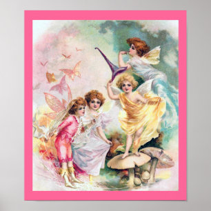 Four Fairies in Butterflyland Poster