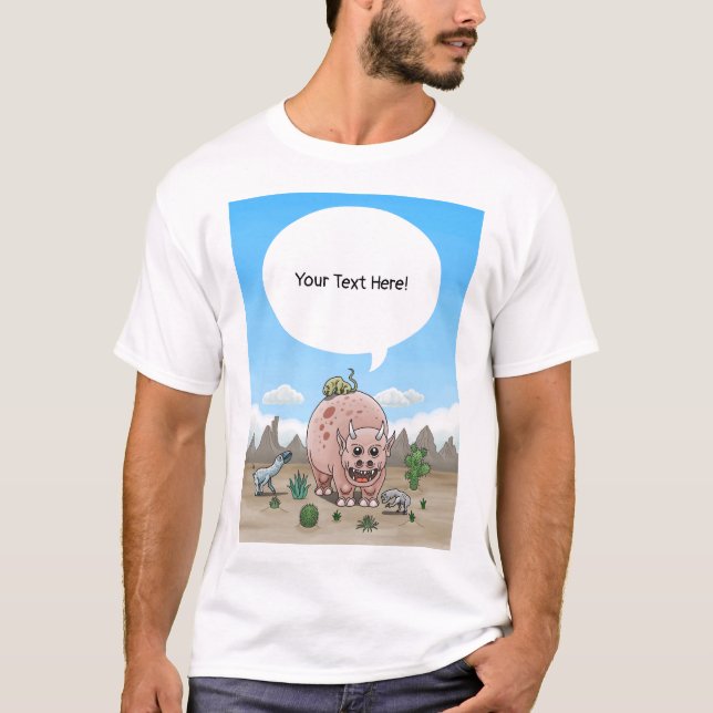Four Fantasy Dinosaurs T-Shirt (Front)