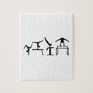 Four fight Quadrathlon Gymnastics Jigsaw Puzzle