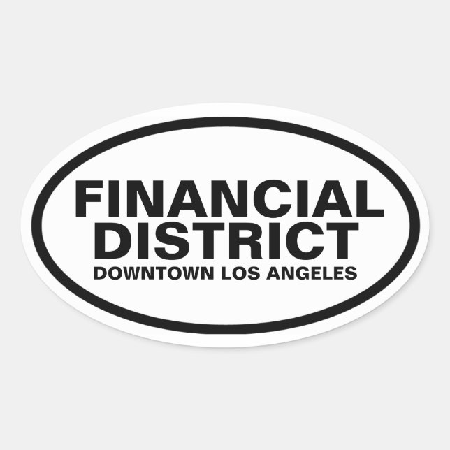 FOUR "Financial District" Oval Sticker (Front)