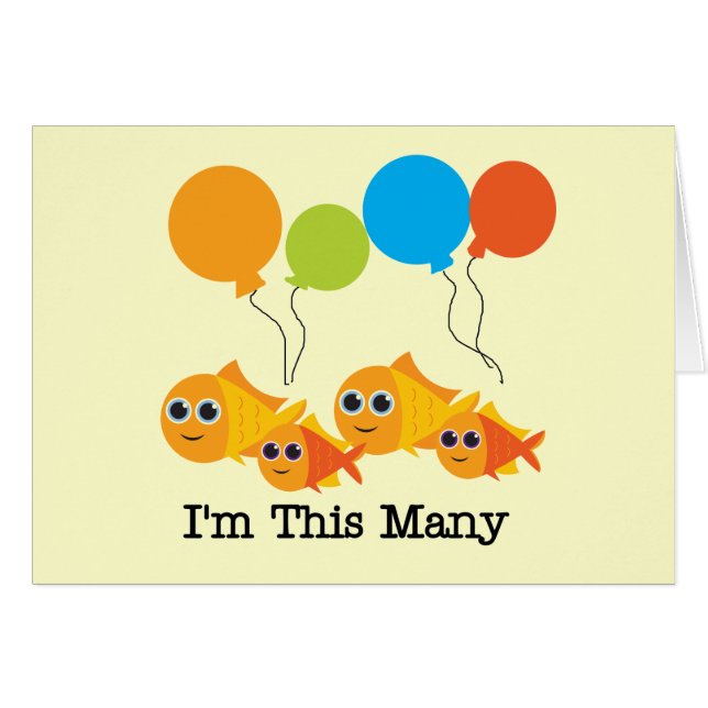 Four  Fish I'm This Many Tshirts and Gifts (Front Horizontal)