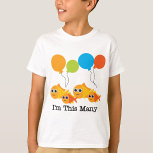 Four  Fish I'm This Many Tshirts and Gifts