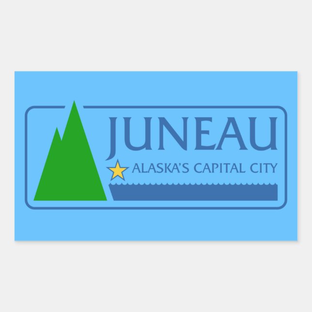 FOUR Flag of Juneau, Alaska Sticker (Front)