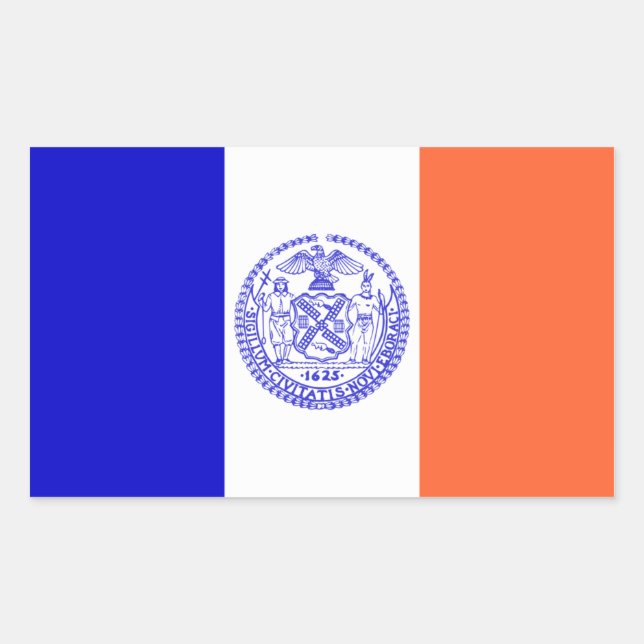 FOUR Flag of New York City Sticker (Front)