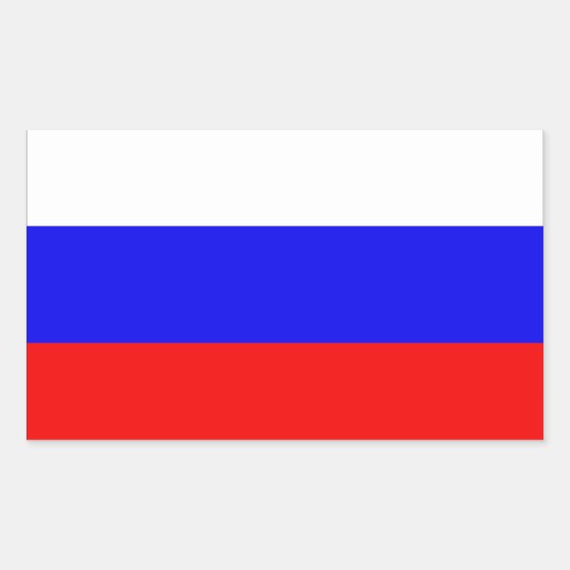 FOUR Flag of Russia Sticker (Front)