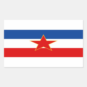 FOUR Flag of Yugoslavia (1945-1992) Sticker