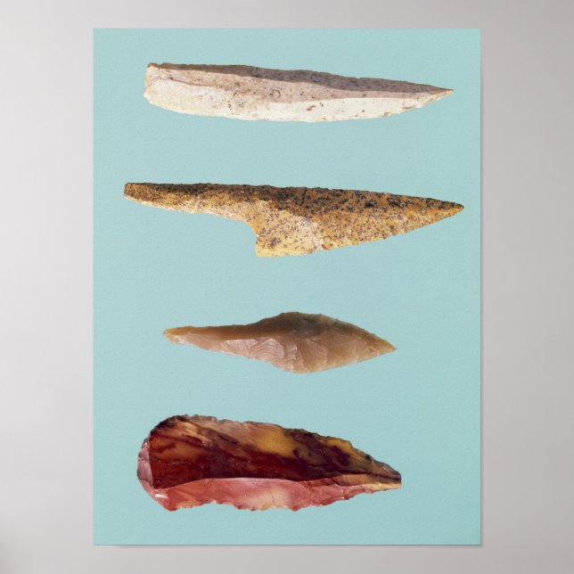 Four Flint Tools Poster (Front)