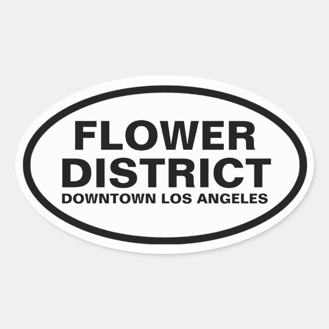 FOUR "Flower District" Oval Sticker (Front)