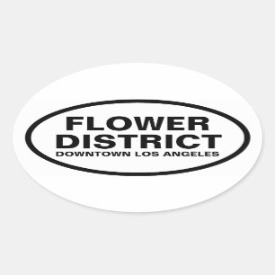 FOUR "Flower District" Oval Sticker