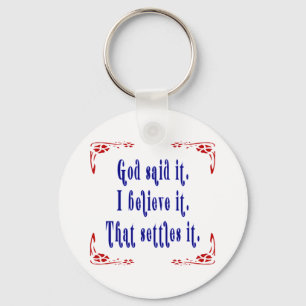 Four Flowers God Said Keychain